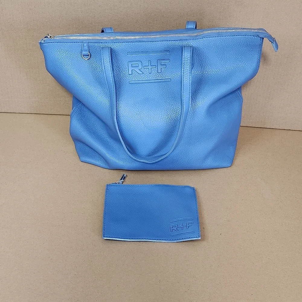 👜 RODAN+FIELDS BLUE ZIPPERED TOTE WITH MINI TOTE